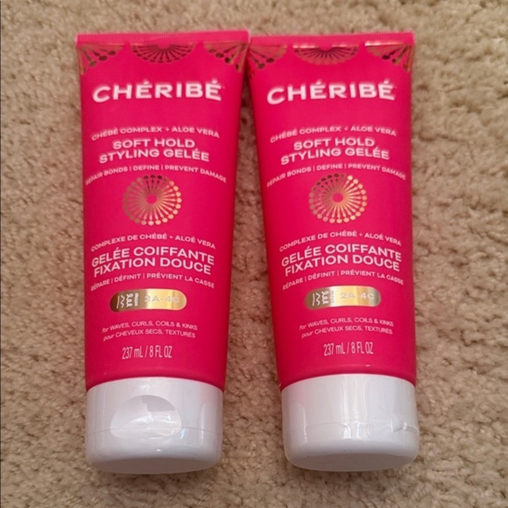 Lot of 2 cheribe soft hold styling gelee - hair gel